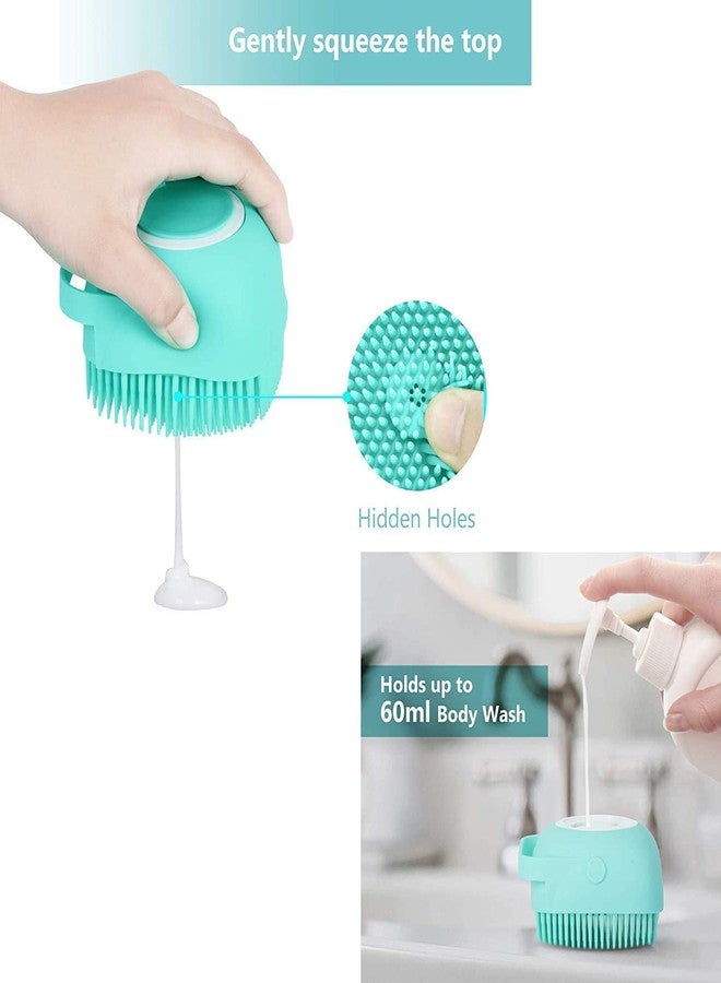 Trusmile Combo Silicone Bath Body Back Brush, Scrubber Belt | Silicone Shower Brush with Soap Dispenser, Long Lasting, Ultra Soft Exfoliating- Multicolor(Pack of 2) - Image 4