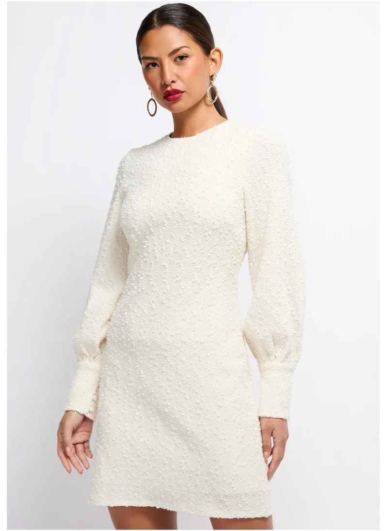 Little Mistress Textured Mini Dress