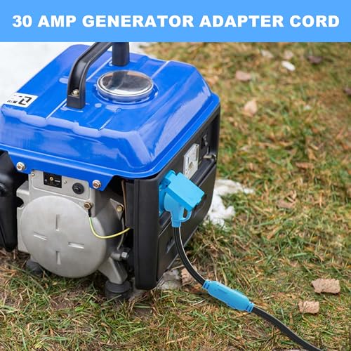 CircleCord NEMA TT-30P to L14-30R Adapter Cord, 30 Amp 3 Prong to 4 Prong Generator Plug Adapter, Generator Transfer Switch Adapter, Generator to House Inlet Box, STW 10 AWG Blue, ETL Listed - Image 5