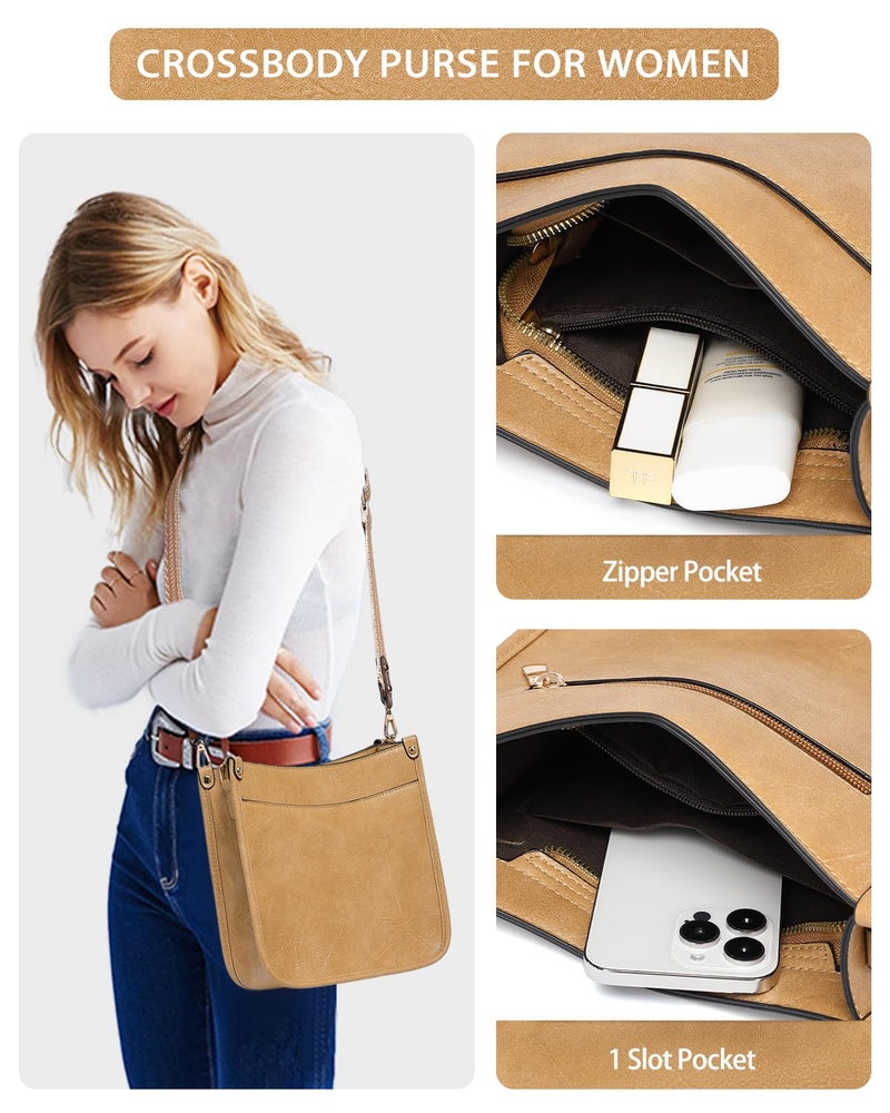 BAVERGE Purses for Women 3PCS, Crossbody Bags Set Large Leather Purse Shoulder Handbags with Wallet Adjustable Straps for Ladies Tote - Image 2