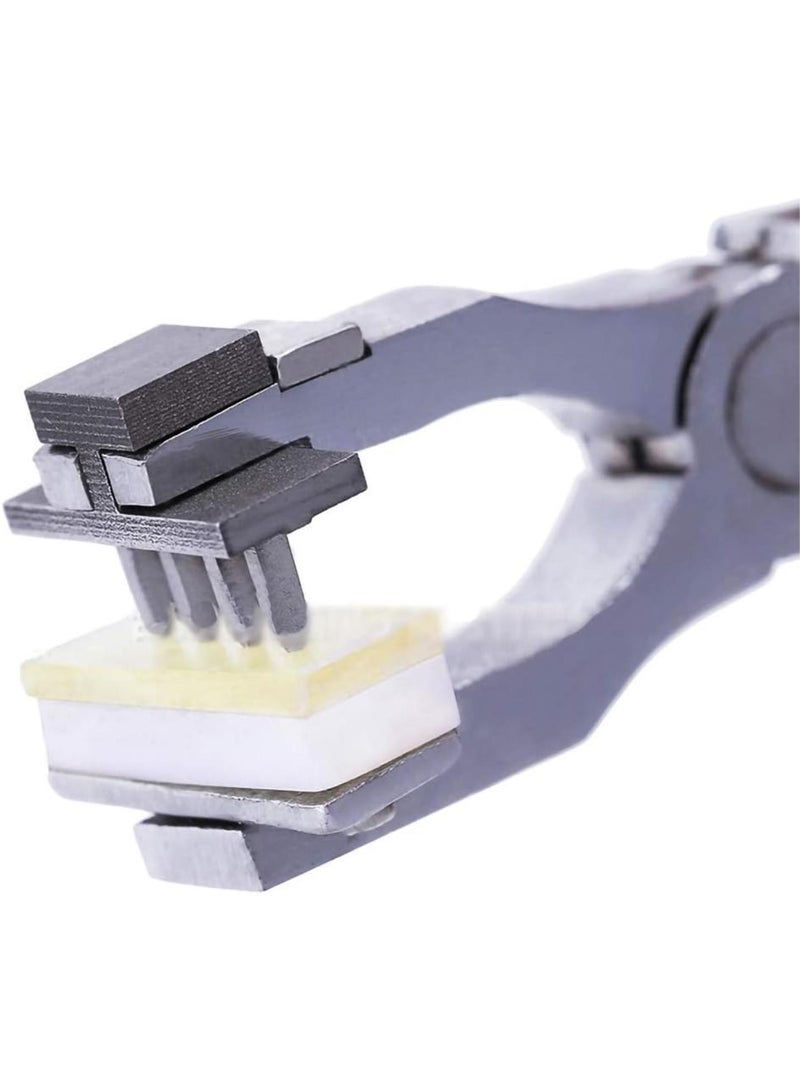 GGOOT DIY & Tools/Hardware Leather Craft Hole Punch Tools Hand Held Silent Pliers Diamond Sewing Stitching Chisel Pricking Iron 4mm Spacing 2/4 Teeth - Image 4