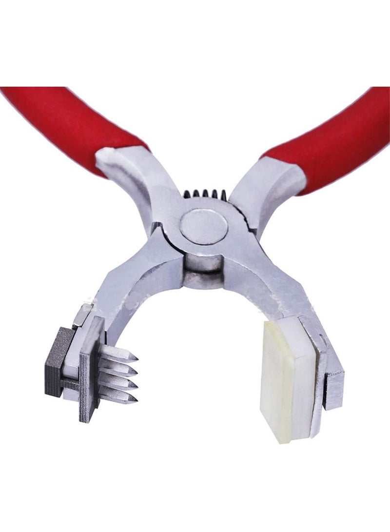 GGOOT DIY & Tools/Hardware Leather Craft Hole Punch Tools Hand Held Silent Pliers Diamond Sewing Stitching Chisel Pricking Iron 4mm Spacing 2/4 Teeth - Image 3