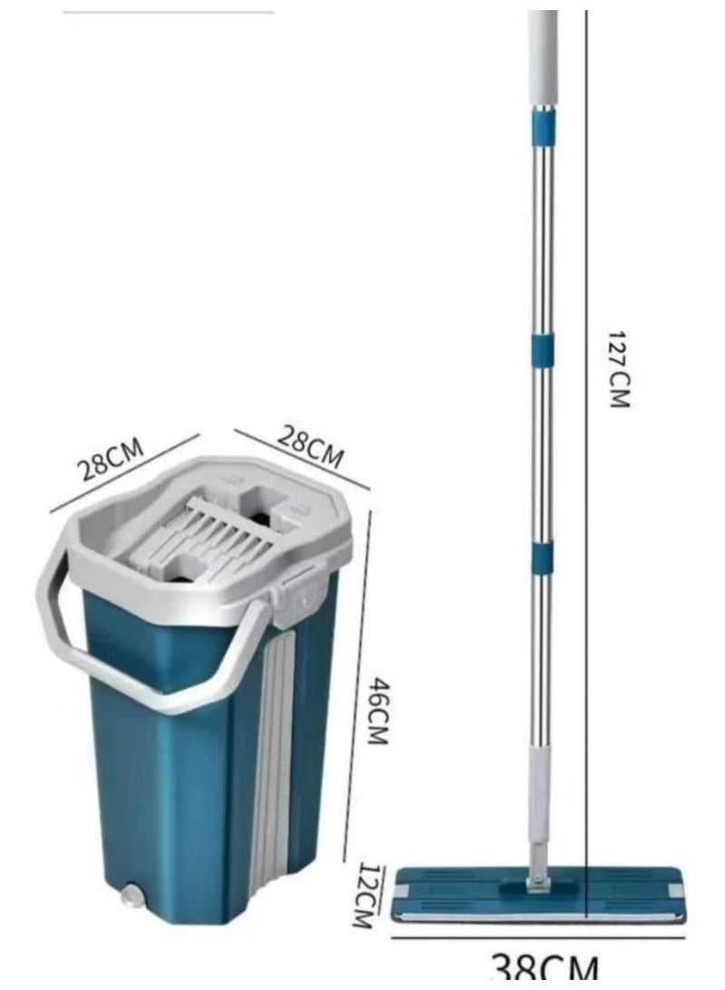Be care Flat Mop with Dual Bucket – Efficient Cleaning & Quick Drying with Space for 2 Extra Pads - Image 4