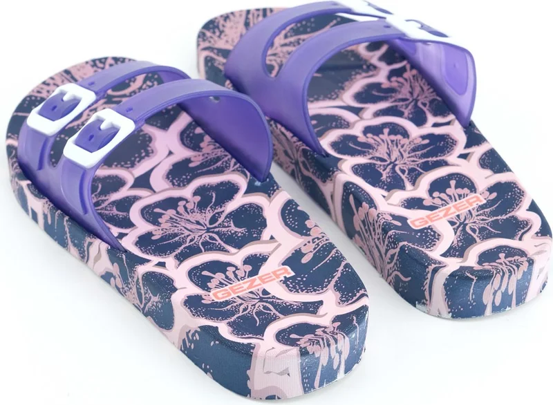 Gezer Women's Summer Two Buckle Adjustable Comfortable Sole Pool Beach Casual Slippers