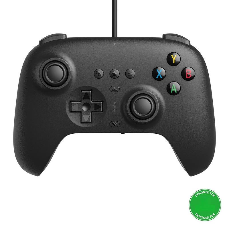 جهاز تحكم ألعاب سلكي: أسود، كابل بطولات 3 متر، رخصة رسمية من Xbox - مفعل تبديل الملفات الشخصية المخصصة، 3 ملفات شخصية، أزرار خلفية احترافية لأجهزة Xbox Series X/S وXbox One ونظام ويندوز 10+ - Image 1