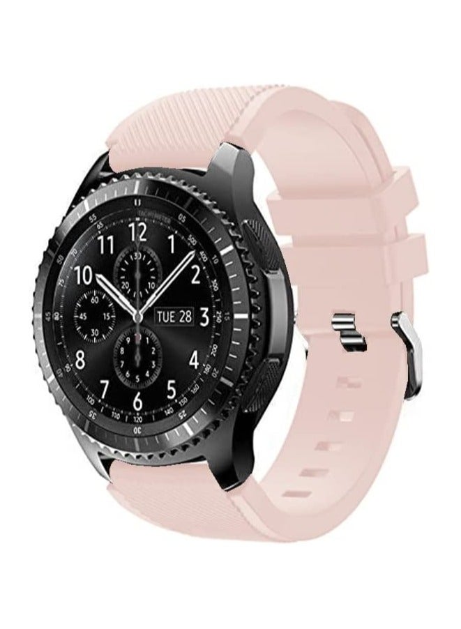 VITION Strap for Huawei GT/Huawei GT 2 (46mm) GT2 Pro /Samsung Galaxy Watch 46mm / Galaxy Watch 3 45mm, 22mm Silicone Straps Watch Band Sand Pink - Image 5