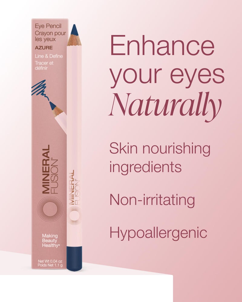 Mineral Fusion Eye Pencil (Navy Blue - Azure) - Eyeliner with Soothing Chamomile, Meadowfoam & Vitamin E - Smooth & Long Lasting, Hypoallergenic, Non-Irritating Eye Makeup - Image 5