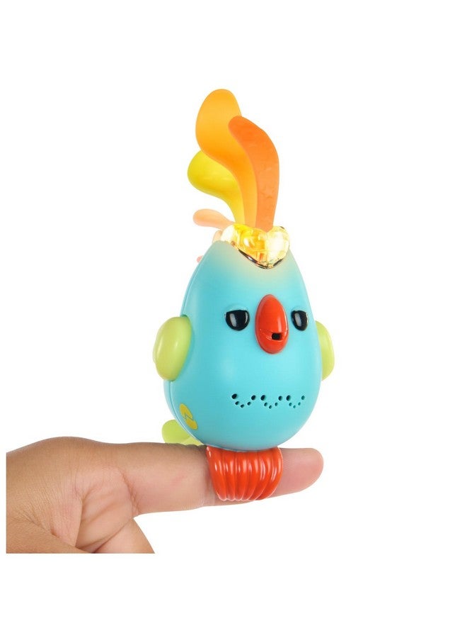 فينجر لينجز لعبة الطيور التفاعلية "تغريدات حلوة" من فينجرلينج - سجل وشغّل رسائل سرية، تتضمن أكثر من 40 صوتًا وتفاعلًا - ليونيل (أزرق) - Image 1