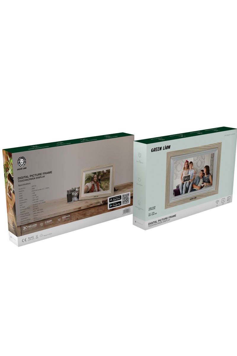 Digital Picture Frame Touch Screen Display 10.1 Inch / Picture and Video Playing / JPG/PNG/HEIC/MP4/3GP/MOV / Instant Wireless Sharing / with speaker and High-Quality Sound / USB Photo Transfer - Wo - Image 5