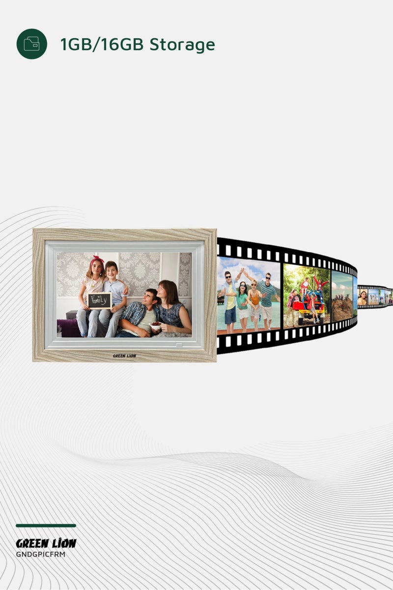 Digital Picture Frame Touch Screen Display 10.1 Inch / Picture and Video Playing / JPG/PNG/HEIC/MP4/3GP/MOV / Instant Wireless Sharing / with speaker and High-Quality Sound / USB Photo Transfer - Wo - Image 2