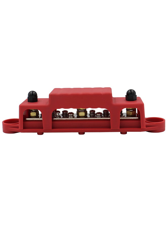 China Distribution Board Busbar Maximum Voltage DC48V 150A 3*M6 Studs, Marine Busbar Terminal Blocks 12 V DC Battery Busbar with Cover - RV Marine Distribution Block High Current Terminal Busbar Positive (Red 1 Piece) - Image 3