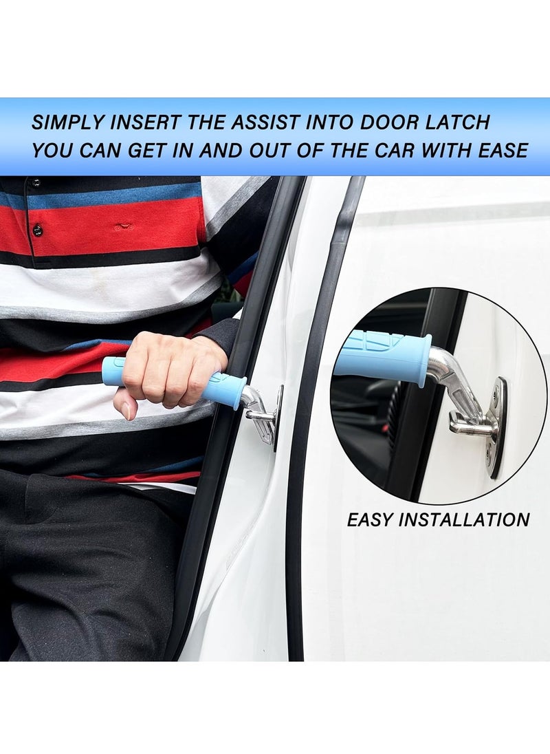 Generic 2 Pack Car Door Handle for Elderly Car Handle Assist Portable Vehicle Support Handle for Easy Sit to Stand Assistance Auto Cane for Seniors and Handicapped Supports Up to 450 Pounds  - Image 3
