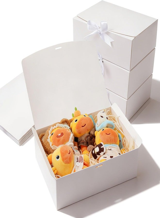 Korpai Gift Boxes 10 Pack 10x10x5 White Bridesmaid Proposal Box, Gift Boxes With Lids For Presents,Bridesmaid Boxes,For Party, Valentine's Day,Weddings,Holiday - Image 1