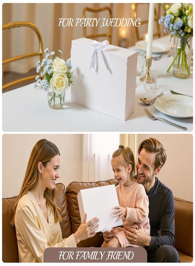 Korpai Gift Boxes 10 Pack 10x10x5 White Bridesmaid Proposal Box, Gift Boxes With Lids For Presents,Bridesmaid Boxes,For Party, Valentine's Day,Weddings,Holiday - Image 5