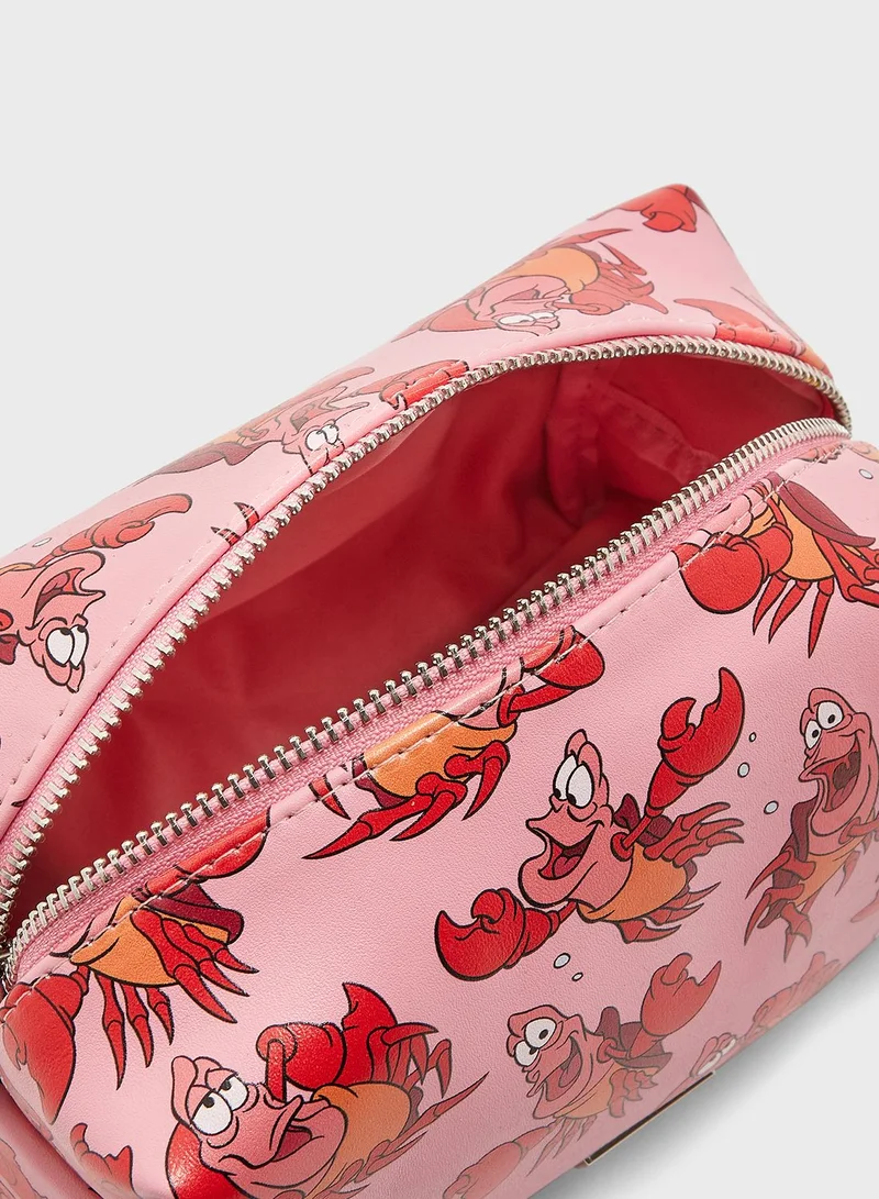 Skinnydip London Disney Sebastian The Little Mermaid Makeup Bag