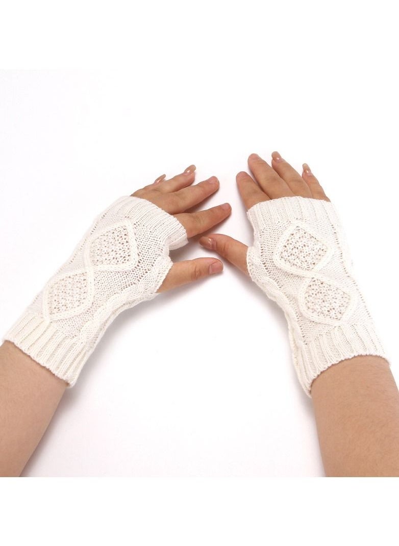 Loquat Fingerless Cotton Polyester Gloves Sleeves 