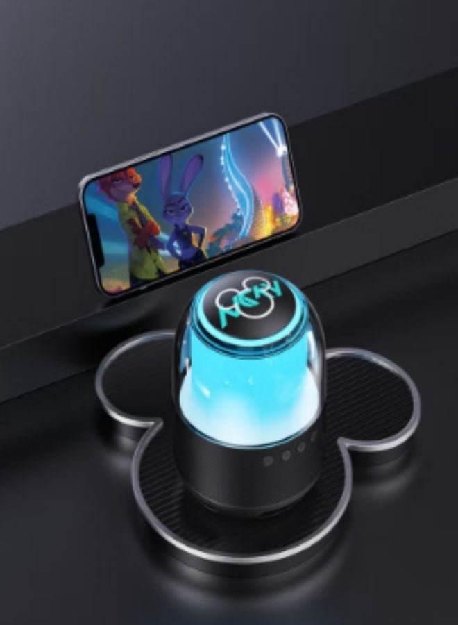 Disney Original Disney QS-S1 Mickey Smart Bluetooth Speaker HIFI Surround Sound Colorful LED Light Wireless Loudspeaker Sound 3D Stereo Surround Sound Subwoofer Loudspeaker Sound Colorful LED Light Speaker - Image 4