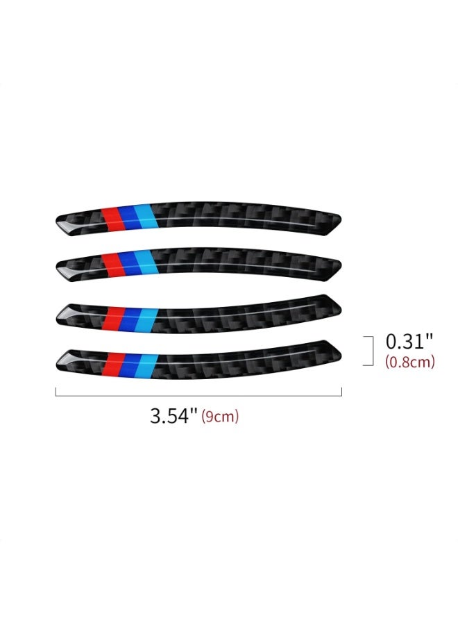 ZOVO 4Pcs Universal Car Wheel Center Emblems Sticker Cover Carbon Fiber Protection Decal Trim Decoration Fit For Bmw 1 2 3 4 5 6 7 Series X1 X2 X3 X4 X5 X6 Accessories(C) - Image 5