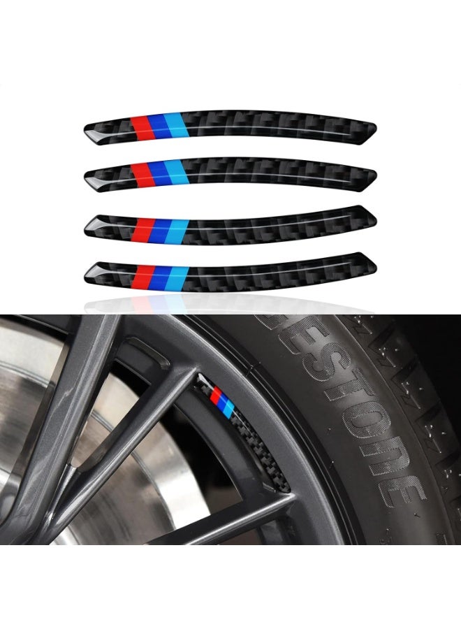 ZOVO 4Pcs Universal Car Wheel Center Emblems Sticker Cover Carbon Fiber Protection Decal Trim Decoration Fit For Bmw 1 2 3 4 5 6 7 Series X1 X2 X3 X4 X5 X6 Accessories(C) - Image 1