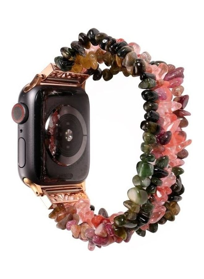 نيبمينينت سوار من الحجر الطبيعي لساعة أبل 5/4/3/2/1 مقاس 42/44 مم متعدد الألوان - Image 1