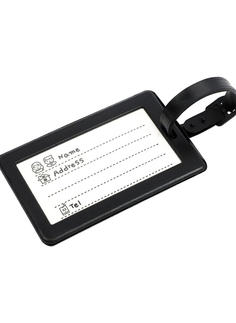 4 Pcs Luggage Labels for Suitcases Personalized Travel Secure Luggage Tags Premium PU Suitcase Tag for Travel Privacy Protection - Image 3