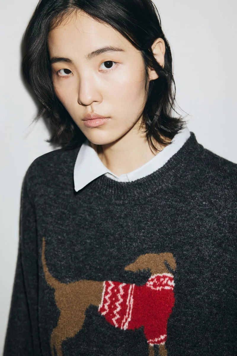 H&M Oversized jacquard-knit jumper