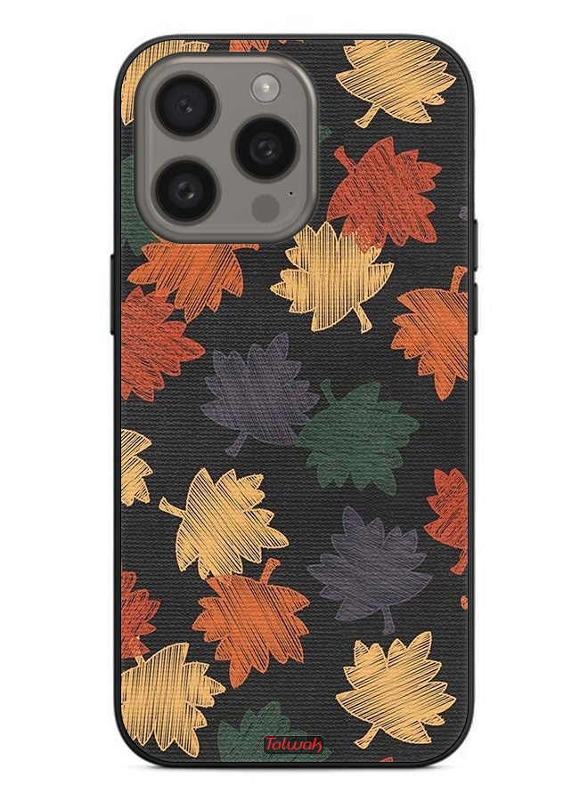 Tolwak Apple iPhone 15 Pro Max Protective Case Cover Autumn Leaves Art - Image 2