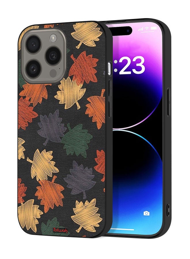 Tolwak Apple iPhone 15 Pro Max Protective Case Cover Autumn Leaves Art - Image 1