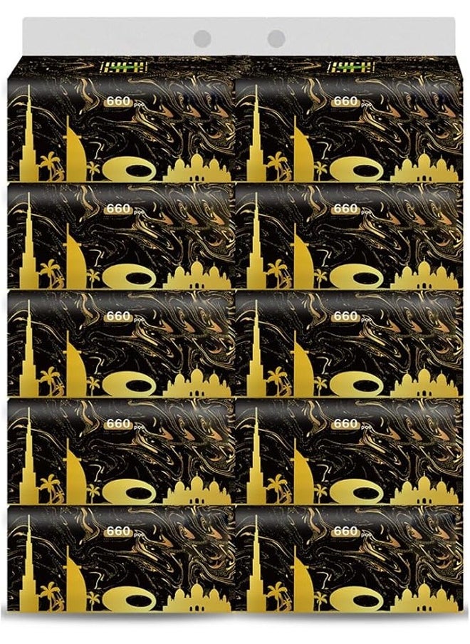 KLNAMAEAAN Pack of 10 Premium Quality New Technology Facial Tissue 100% Raw Wood Pulp 220 Sheet X 3 Ply  - Image 1