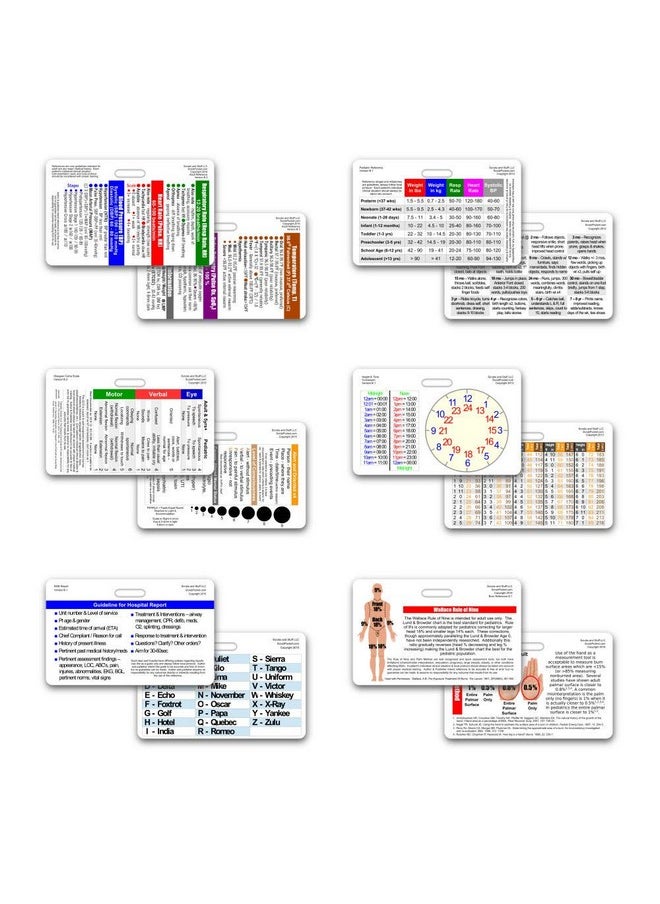 Scrubs and Stuff LLC - Mini Emt/First Responder Horizontal Badge Card Set 6 Cards - Image 1