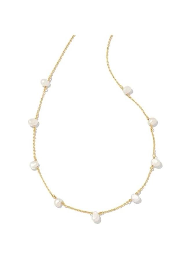 Arabest Leighton 14k Gold-Plated Pearl Strand Necklace in White Pearl, Fashion Jewelry for Women - Image 1