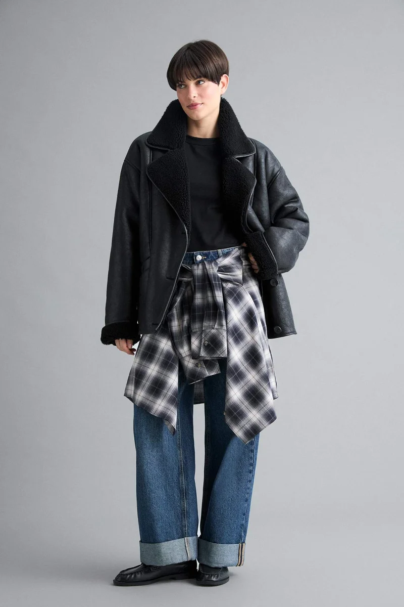 ديفاكتو Regular Fit Faux Fur Lined Jacket
