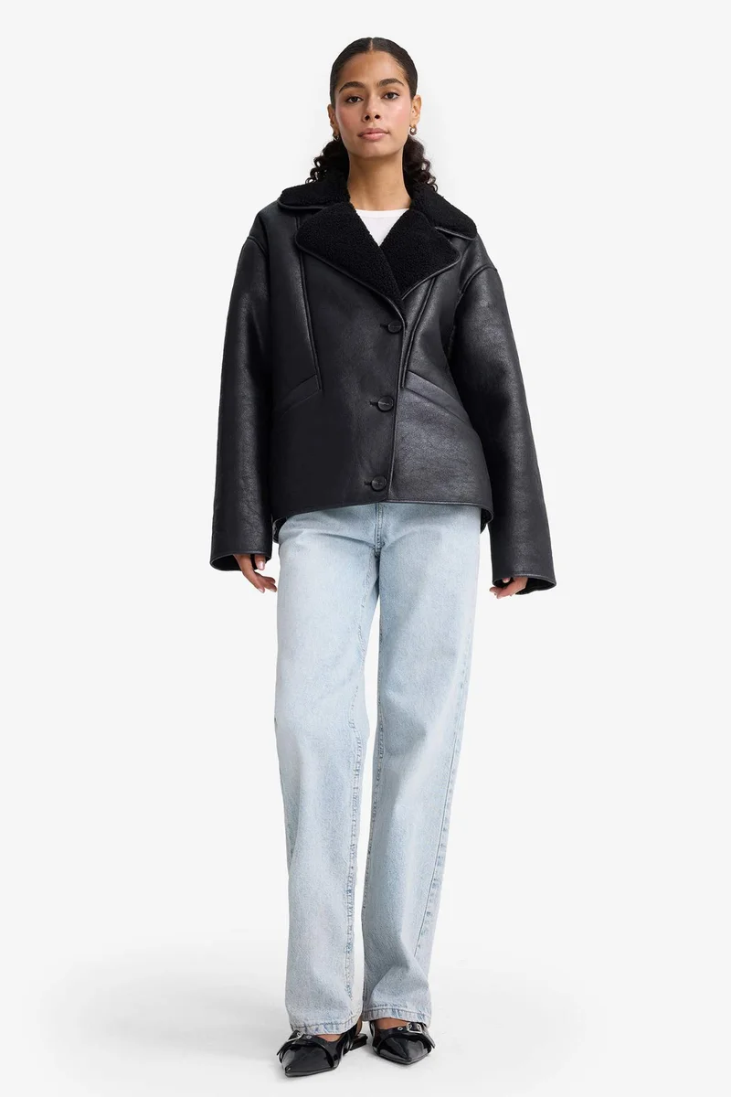 Defacto  Regular Fit Faux Fur Lined Jacket for Men | Best Price UAE