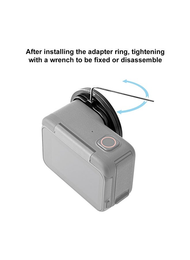 PULUZ - Sports Camera UV Lens Filter with Filter Adapter Ring Lens Cover Replacement for Insta360 Ace Pro Action Camera   Accessories - Image 1