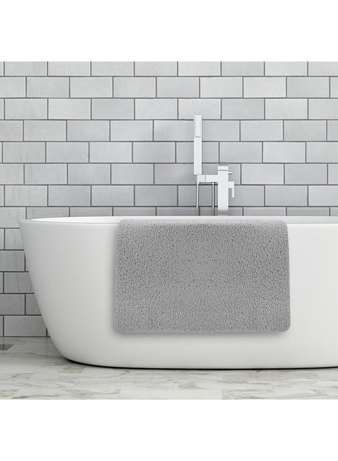 Soft Textured Bath, Shower, Tub Mat, 24x32 Inch, Phthalate Free, Non Slip Comfort Bathtub Mats with Drain, PVC Loofah Bathroom Mats for Wet Areas, Quick Drying - Image 2