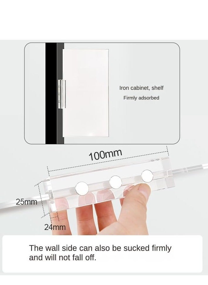 Eckek حامل لافتات مغناطيسي إيكك، مغناطيس قوي، حامل لافتات أكريليك لعرض رفوف البيع بالتجزئة، مورد الفعاليات، المستودعات، واللوازم المتجر - Image 5