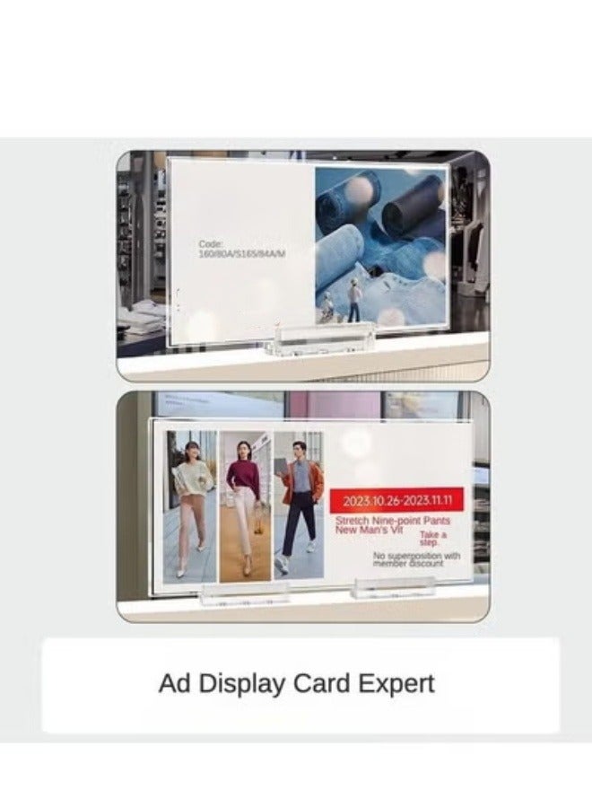 Eckek حامل لافتات مغناطيسي إيكك، مغناطيس قوي، حامل لافتات أكريليك لعرض رفوف البيع بالتجزئة، مورد الفعاليات، المستودعات، واللوازم المتجر - Image 4