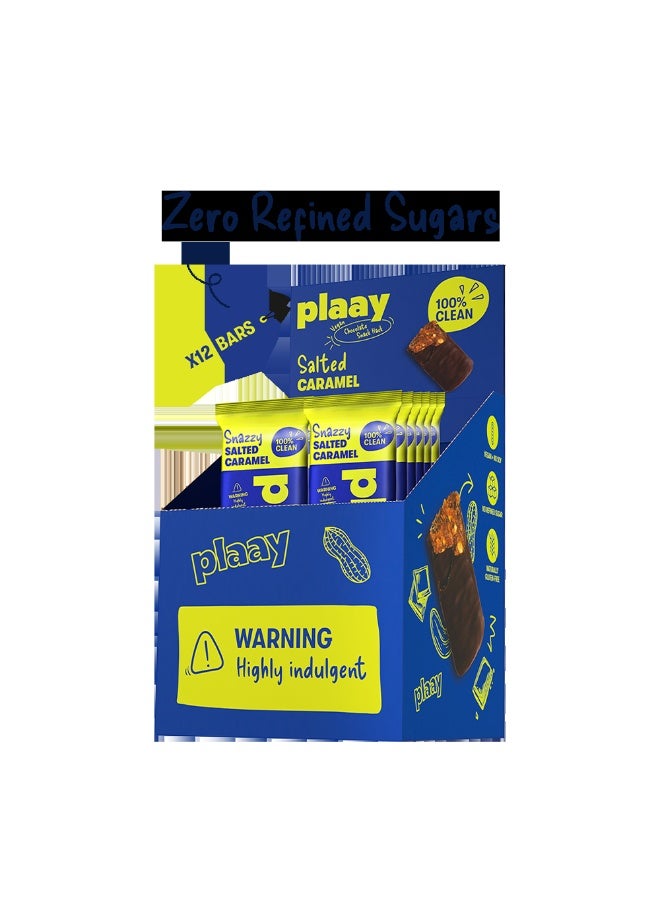 Plaay Salted Caramel Chocolate Bar 12  x 35g - Image 1