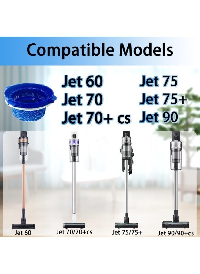 مرشح بديل قابل للغسل لمكنسة سامسونج Jet 75، عبوة 3 قطع، متوافق مع سلسلة Jet 70 70+ 75 75+ 90 60، رقم القطعة: VS20T7551P5 - Image 5