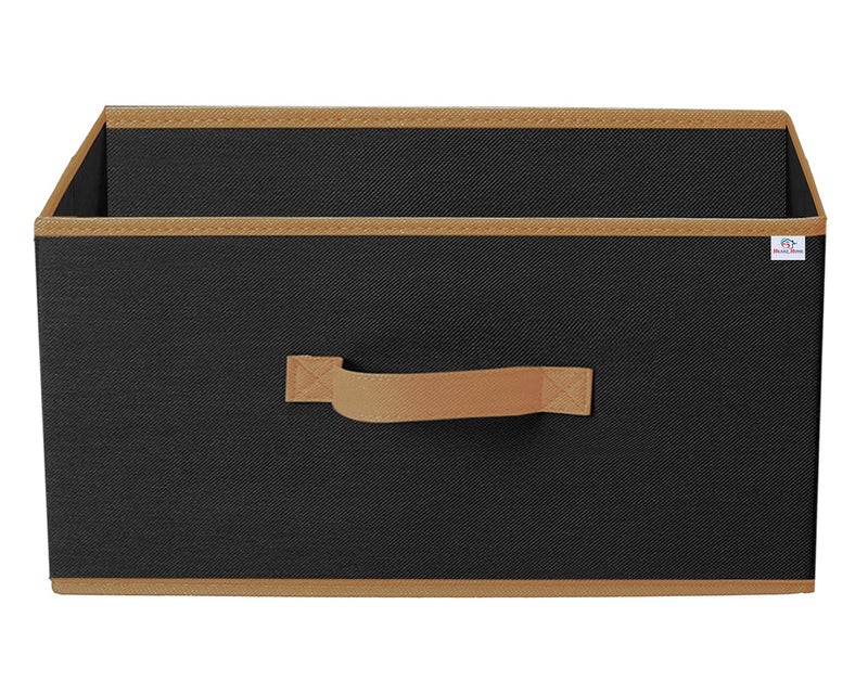 Kuber Industries Heart Home Non-Woven Rectangular Flodable Cloth Storage Box, Pack of 4 (Black)-HS40HEARTH23917 - Image 3