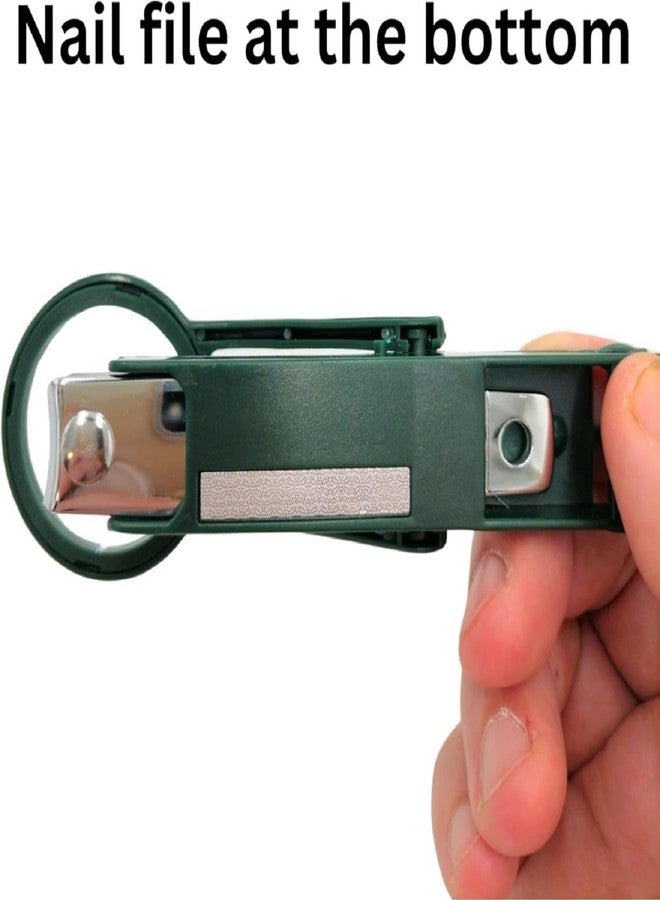 SANTALON Magnifying Nail Cutter with 3X Zoom Lens | Precision Stainless Steel Nail Clipper for Enhanced Visibility Of Eyes | Ideal for Fingernails & Toenails | Professional Nail Care Tool for Seniors & Adults - Image 3