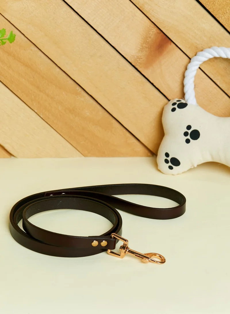 NA-KD Pets Basic Leather Dog Leash - Chocolate
