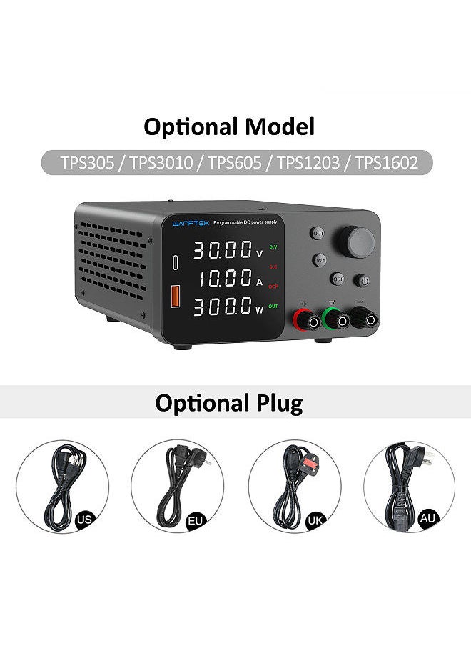 wanptek - Variable DC Power Supply 120V 3A Bench Power Supply with 4-Digits LED Display Adjustable Switching Power Supply - Image 1