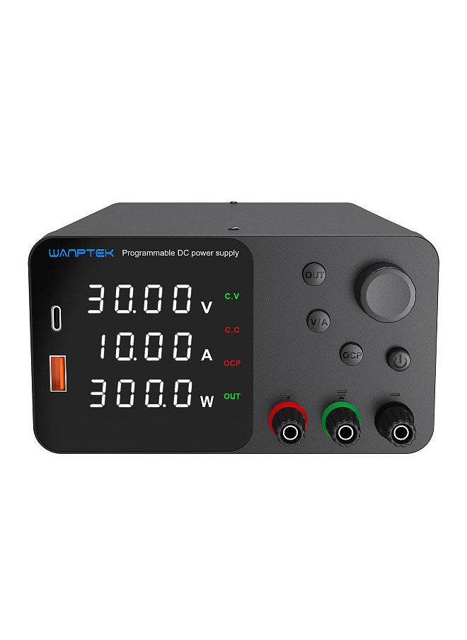 wanptek - Variable DC Power Supply 120V 3A Bench Power Supply with 4-Digits LED Display Adjustable Switching Power Supply - Image 1