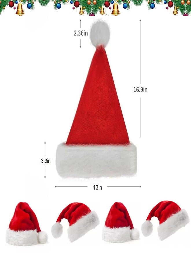 Berenlu Christmas Hat, Santa Hat, Xmas Holiday Hat for Adults, Touch Soft and Comfortable Velvet Thickened Santa Hats for Christmas New Year Holiday Party Supplies - Image 4