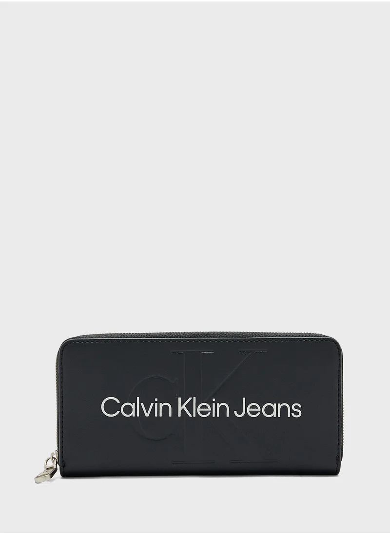 CALVIN KLEIN Sculpted Zip Around Wallet