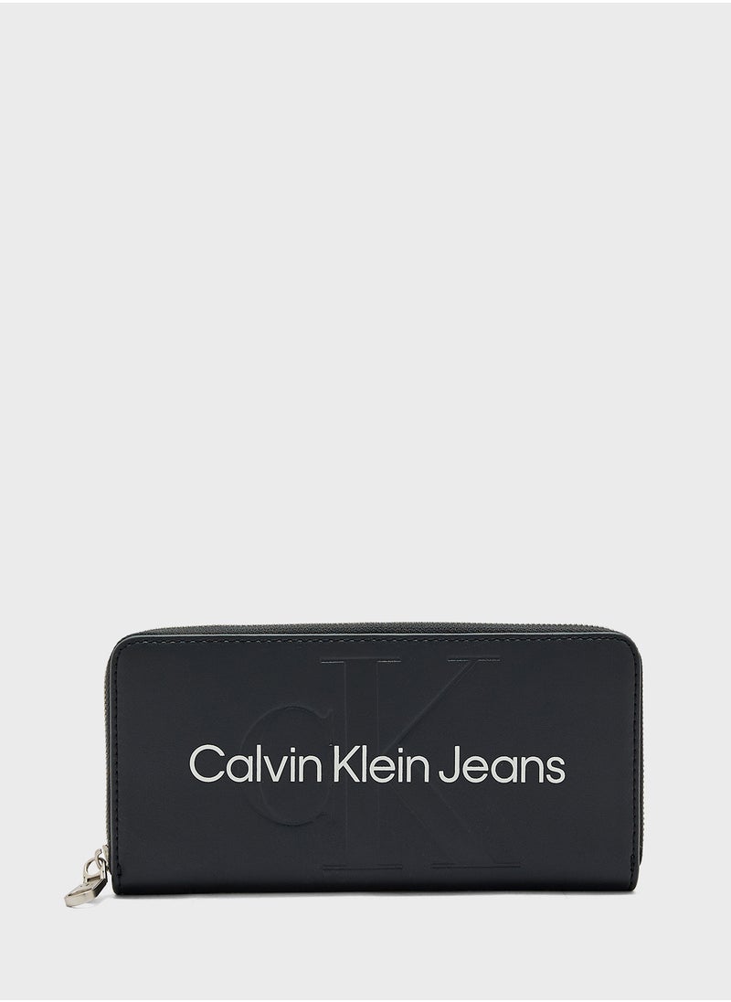 CALVIN KLEIN - Sculpted Zip Around Wallet - Image 1