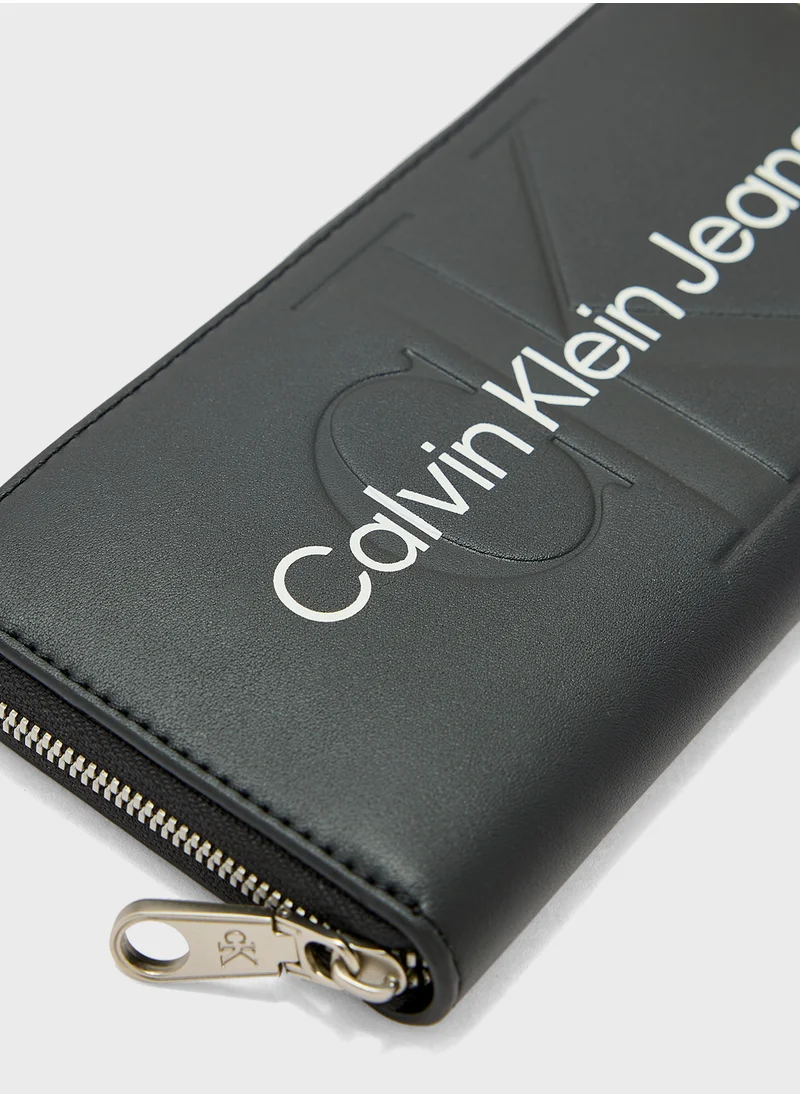 CALVIN KLEIN Sculpted Zip Around Wallet