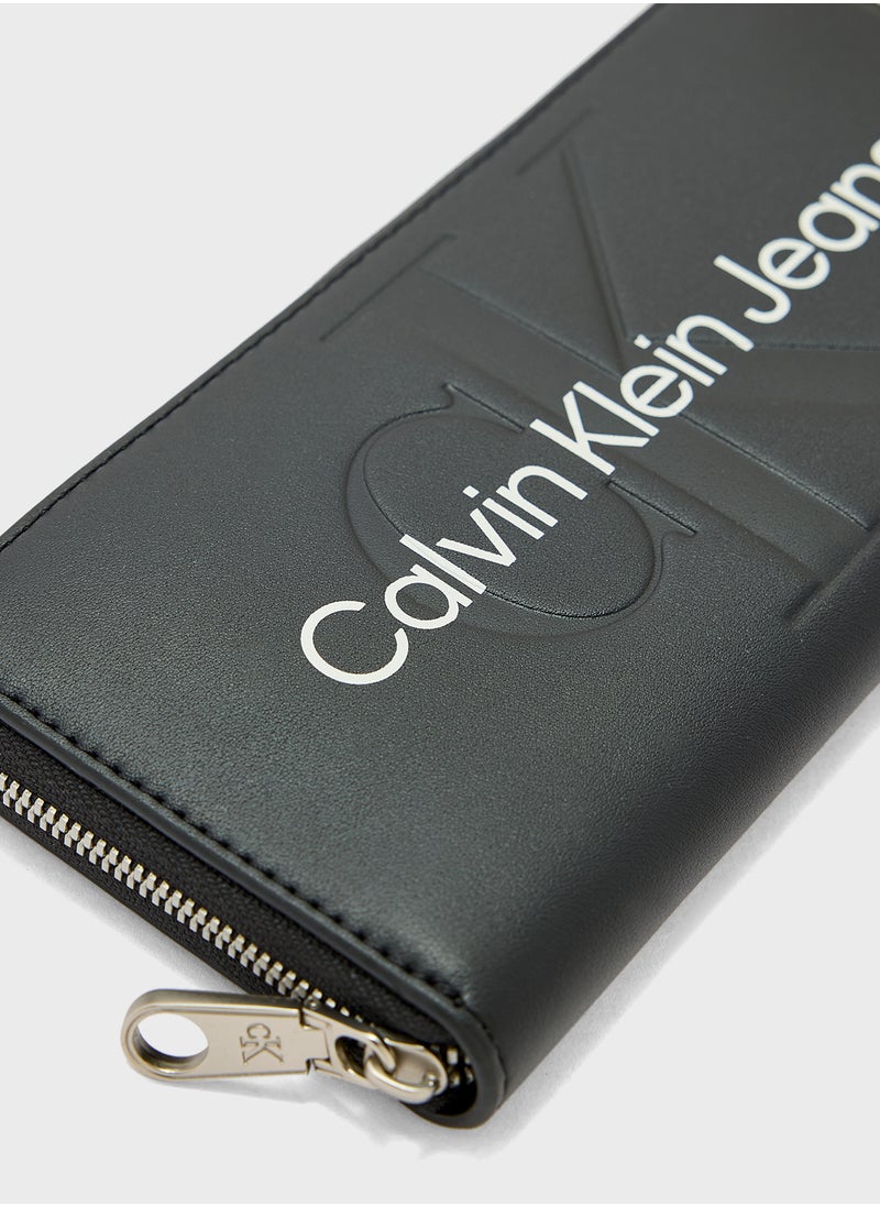 CALVIN KLEIN - Sculpted Zip Around Wallet - Image 1