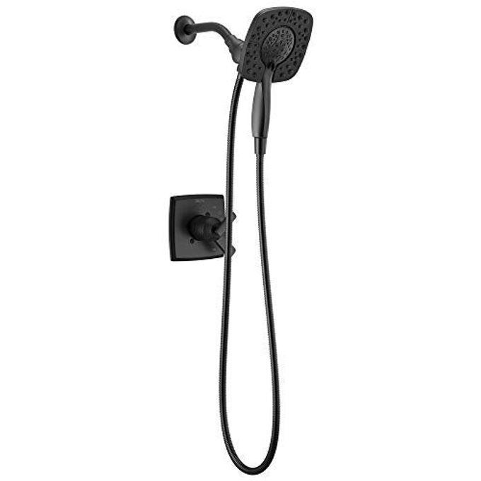 Delta Faucet Ashlyn 17 Series Dual-Handle Delta Shower Trim Kit With In2Ition 2-In-1 Shower Head With Handheld Spray, Matte Black Shower Fixture, Matte Black T17264-Bl-I (Valve Not Included) - Image 4